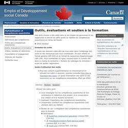 Outils, évaluations & soutien à la formation