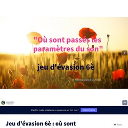 Jeu d'évasion 6è : où sont passés les paramètres du son ? by cathy on Genially