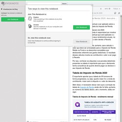 Evernote - Publicação sobre Contabilidade