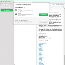 Evernote shared notebook: