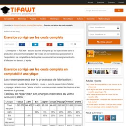 Exercice corrigé sur les couts complets