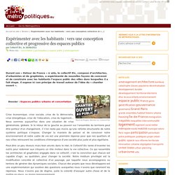 Expérimenter avec les habitants : vers une conception collective et progressive des espaces publics