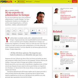 Sé un experto en administrar tu tiempo