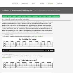explications des rythmes brésiliens à la guitare batida, samba, bossa nova