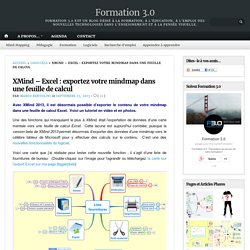 XMind – Excel : exportez votre mindmap dans une feuille de calcul