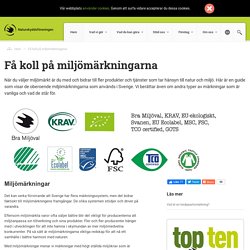 Få koll på miljömärkningarna