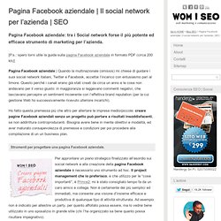 Social network: la pagina Facebook aziendale - SEO »friendly«