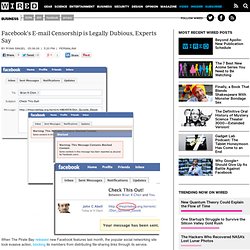 Facebook’s E-mail Censorship is Legally Dubious,