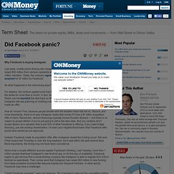 Did Facebook panic?