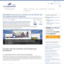 Facebook anuncia un cambio en el diseño de las páginas para negocios