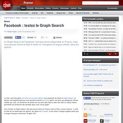 Facebook : testez le Graph Search