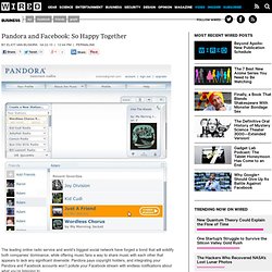 Pandora and Facebook: So Happy Together