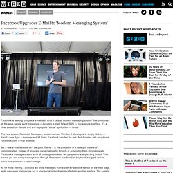 Facebook Upgrades E-Mail to ‘Modern Messaging System’