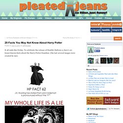 HarryPotter Fun Facts