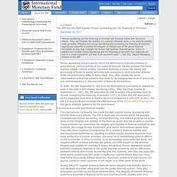 The IMF and the Fight Against Money Laundering and the Financing of Terrorism