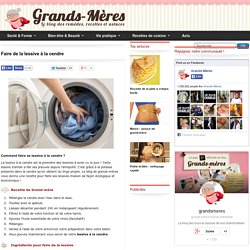 Faire de la lessive à la cendre