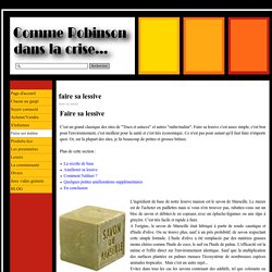 faire sa lessive - Comme Robinson dans la crise