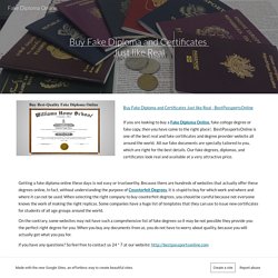 Buy Fake Diploma and Certificates Just like Real - BestPassportsOnline