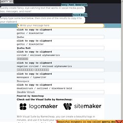 Fancy Font Generator — □□□□ □□□ □□□□□ Fonts Online