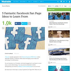 5 Fantastic Facebook Fan Page Ideas to Learn From