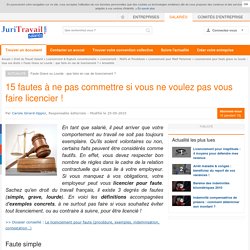 15 fautes à ne pas commettre si vous ne voulez pas vous faire licencier !