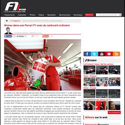 Alonso dans une Ferrari F1 avec du carburant ordinaire - F1i