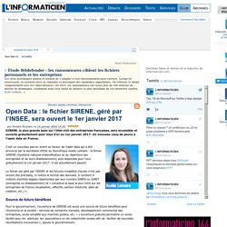 Open Data : le fichier SIRENE, géré par l’INSEE, sera ouvert le 1er janvier 2017