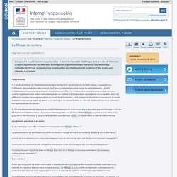 Le filtrage de contenu 