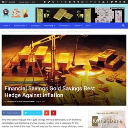 Financial Savings Gold Savings Best Hedge Against Inflation