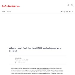 find the best PHP web developers