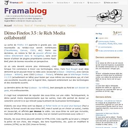 Démo Firefox 3.5 : le Rich Media collaboratif