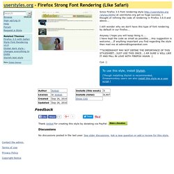 Firefox Strong Font Rendering (Like Safari)