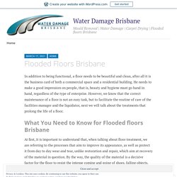 Flooded Floors Brisbane – Water Damage Brisbane