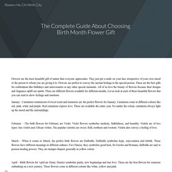 The Complete Guide About Choosing Birth Month Flower Gift