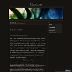 l’I.R.M-Fonctionnement