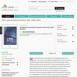 Fondements sociaux de la pensée et de l'action chez Bandura