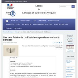 Lire des Fables de La Fontaine à plusieurs voix et à distance