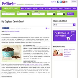 Dry Dog Food Calorie Count