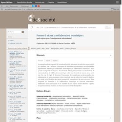 Former à et par la collaboration numérique :
