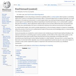 Feed forward (control)