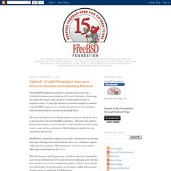 FreeBSD Foundation Announces Generous Donation and Fundraising Milestone