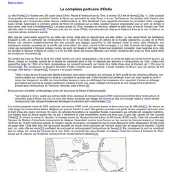 Fourniol - Le complexe portuaire d'Ostie