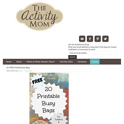 Free Printable Kids' Busy Bags