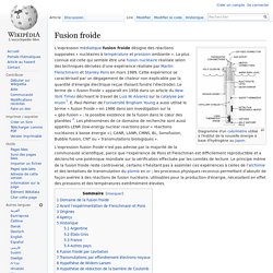 Fusion froide