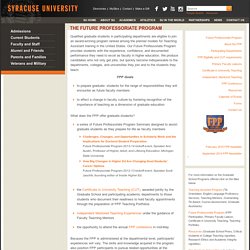 The Future Professoriate Program