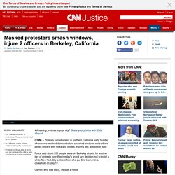 Eric Garner case: Protesters break windows, hurl rocks