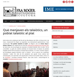 Què menjaven els talaiòtics, un poblat talaiòtic al plat
