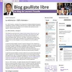La réforme du « 100% monnaie »