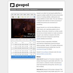 Gaupol Subtitle Editor