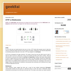 HTTP vs WebSockets